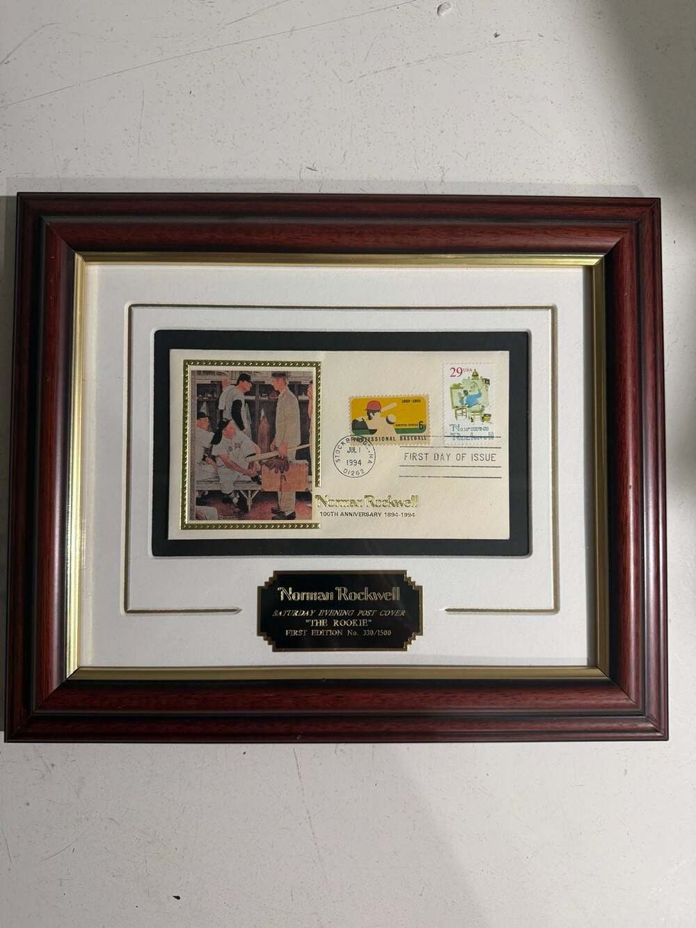 Norman Rockwell The Rookie Saturday Evening Post Cover Framed Art